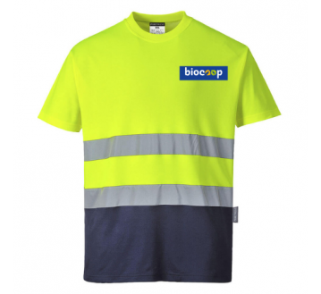 STB : Tee-shirt jaune haute visibilité S173 PORTWEST + transfert
