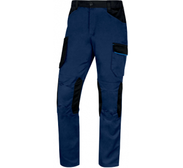 PANTALON M2PW3 MARINE / BLEU ROI DELTA PLUS + 1 BANDE SUR CHAQUE JAMBE 50 MM