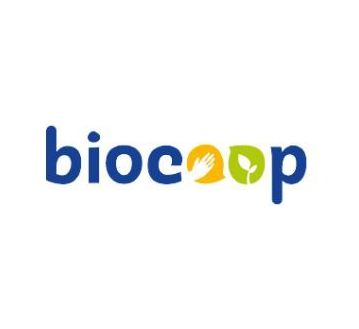 BRODERIE COEUR "BIOCOOP" : BLEU 3 COULEURS SANS FOND